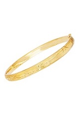 lovely gold hinged floral baby bangle